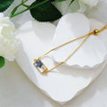 Gold Slider Blue Forget-Me-Not Resin Bracelets Ten Shapes view 5