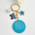 Engraved Mama Wood Disc Keychain With Tassel Charm view 7