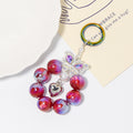 Crystal Butterfly Bead Loop Keychain Heart Charm Four Colors view 6