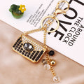 Jeweled Perfume Purse Keychains in Five Colors with Braided Options view 11