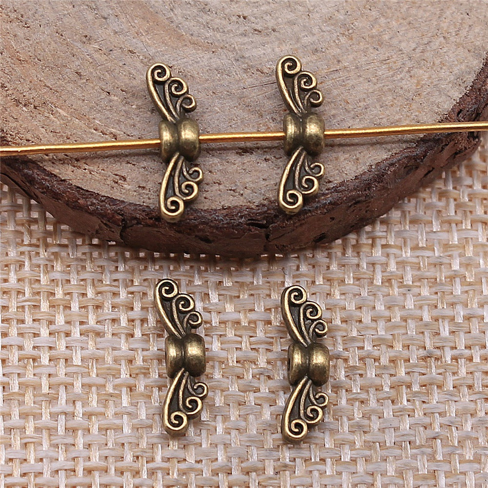14x4x3mm 0.4g Zinc Alloy Butterfly Wing Loose Metal Beads for DIY Bracelet Necklace Making