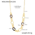 Leopard Acrylic Circle Long Sweater Necklaces Gold Steel view 9