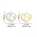 Crystal Double Heart Charms in Six Colors and Two Metal Tones view 3