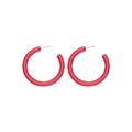 Translucent Red Brown Resin Open C Shape Stud Earrings view 5