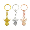 Angel Wing Keychain in Gold, Silver and Rose Gold Tones view 6