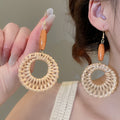 Woven Rattan Floral and Starfish Statement Earrings Collection view 7