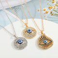 Crystal Evil Eye Pendant Necklaces in Three Gold and Silver Designs view 1