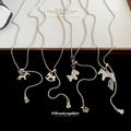 Silver Tone Crystal Rocking Horse Pendant Necklaces view 2