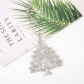 Rhinestone Christmas Tree Snowflake Metal Hanging Ornaments view 6