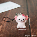 Pink Axolotl Figure Phone Strap Charms in Two Poses view 7