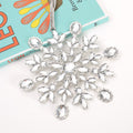Silver Rhinestone Snowflake Christmas Tree Hanging Ornament view 1