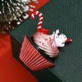 Polar Bear Cupcake Brooch With Decorative Crystal And Enamel Details view 2