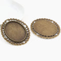 Beaded Round Pendant Tray Jewelry Making Components view 4