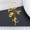 Antique Gold and Silver Western Horse Hat and Boot Charm Keychains view 2