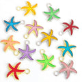 Colorful Enamel Starfish Jewelry Components For DIY Earrings And Bracelets Charms view 3