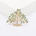 Crystal Tree Of Life Brooch In Silver And Gold Tones view 2
