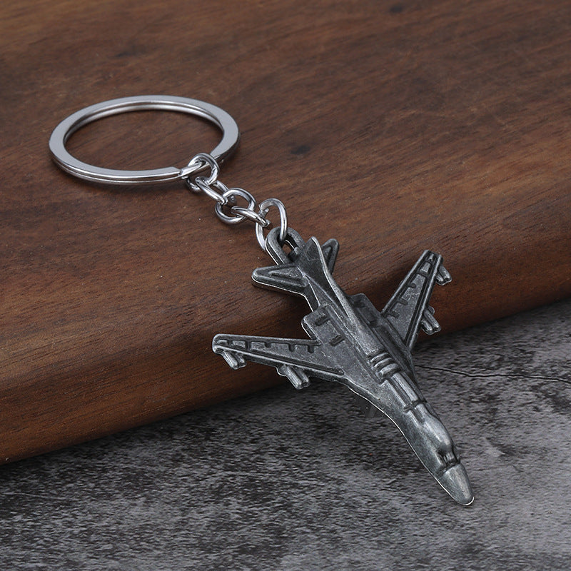 Mini Airplane Engine Metal Keychain Aviation Model Gift Pendant