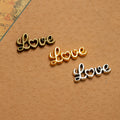 Script Love Word Metal Pendant Charm For Jewelry Making view 1
