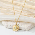 Gold Tone Vintage Motif Pendant Necklaces in Twelve Eye and Symbol Designs view 10
