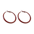 Red Translucent Statement Hoop Earrings in Six Shapes view 5