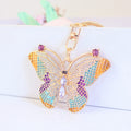 Multicolor Rhinestone Butterfly Keychain With Lobster Clasp view 3