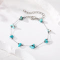 Silver Tone Natural Stone Chip and Evil Eye Bead Bracelets in Four Designs view 4