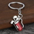 Golf Bag With Clubs Metal Keychain, Gold Or Silver Tone, 4 Styles view 4