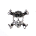 Black Silver Tone Flower Two Designs Metal Brooch Pin view 1