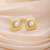 White Square Studs