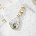 Irregular Pressed Flower Resin Keychains in Six Designs view 4