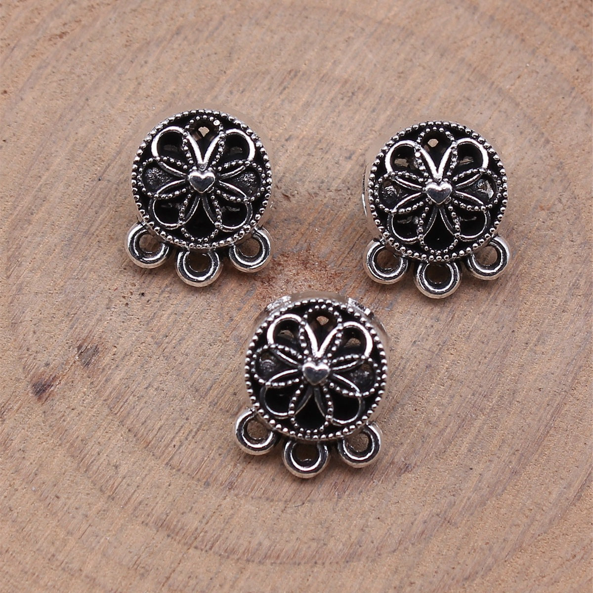 12.5x10.1x7.6mm 1.6g Antique Silver Zinc Alloy Dreamcatcher Large Hole Bail Beads for DIY Jewelry Making