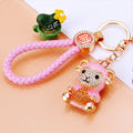 Jeweled Ingot Sheep Keychains With Four Color and Wrist Strap Options view 2