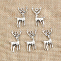 Standing Stag Charms with Antlers in Two Antique Finishes view 2