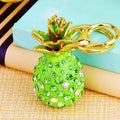 Jeweled Pineapple Keychains with Braided Wrist Loop Options in Ten Designs view 9