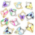 Colorful Hummingbird Crystal Metal Charms, 12 Designs view 5