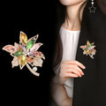Flower Two Designs Metal Brooch Pin 5.5 x 4.5 cm for Jackets and Lapels view 4