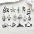 Antique Silver Turtle and Starfish Metal Charms with 16 Listed Options view 2