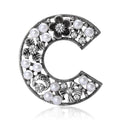 Pearl Floral Letter C Brooch Decorative Metal Pin For Jackets And Lapels view 2