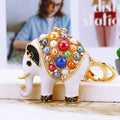 Mixed Jeweled Elephant Keychains in Several Constructions with Two Wrist Loops view 4