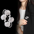 Silver Tone Shell Shell Metal Brooch Pin for Jackets and Lapels view 3