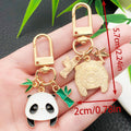 Bamboo Panda Enamel Clasp Keychains in 8 Playful Poses view 11