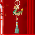 Mixed Auspicious Dragon Keychains in Eighteen Tassel and Plain Designs view 4