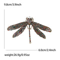 Oversized Filigree Dragonfly Brooch in Four Crystal Colorways view 8