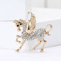 Pegasus Brooch In 2 Styles With Polished Metal And Decorative Details view 2