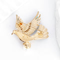 Dove Crystal Enamel Metal Brooch Pin for Jackets and Lapels view 4