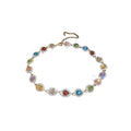 Teardrop Crystal Halo Choker Multicolor Clear Variants view 5