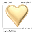 Polished Puffed Heart Brooch in Silver and Gold for Jackets and Scarves view 4