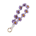 Macrame Daisy Wristlet Ring Keychains in Four Colors view 5
