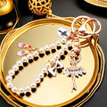 Pearl Loop Dancing Angel Keychains in White Navy Pink and Assorted Colors view 6