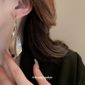 Silver Tone Sculptural Loop Drop Earrings Decorative Jewelry view 4